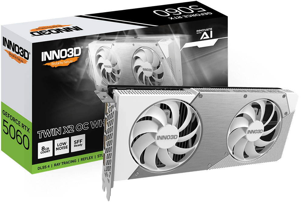 INNO3D GeForce RTX 5060 8GB OC TWIN X2 WHITE