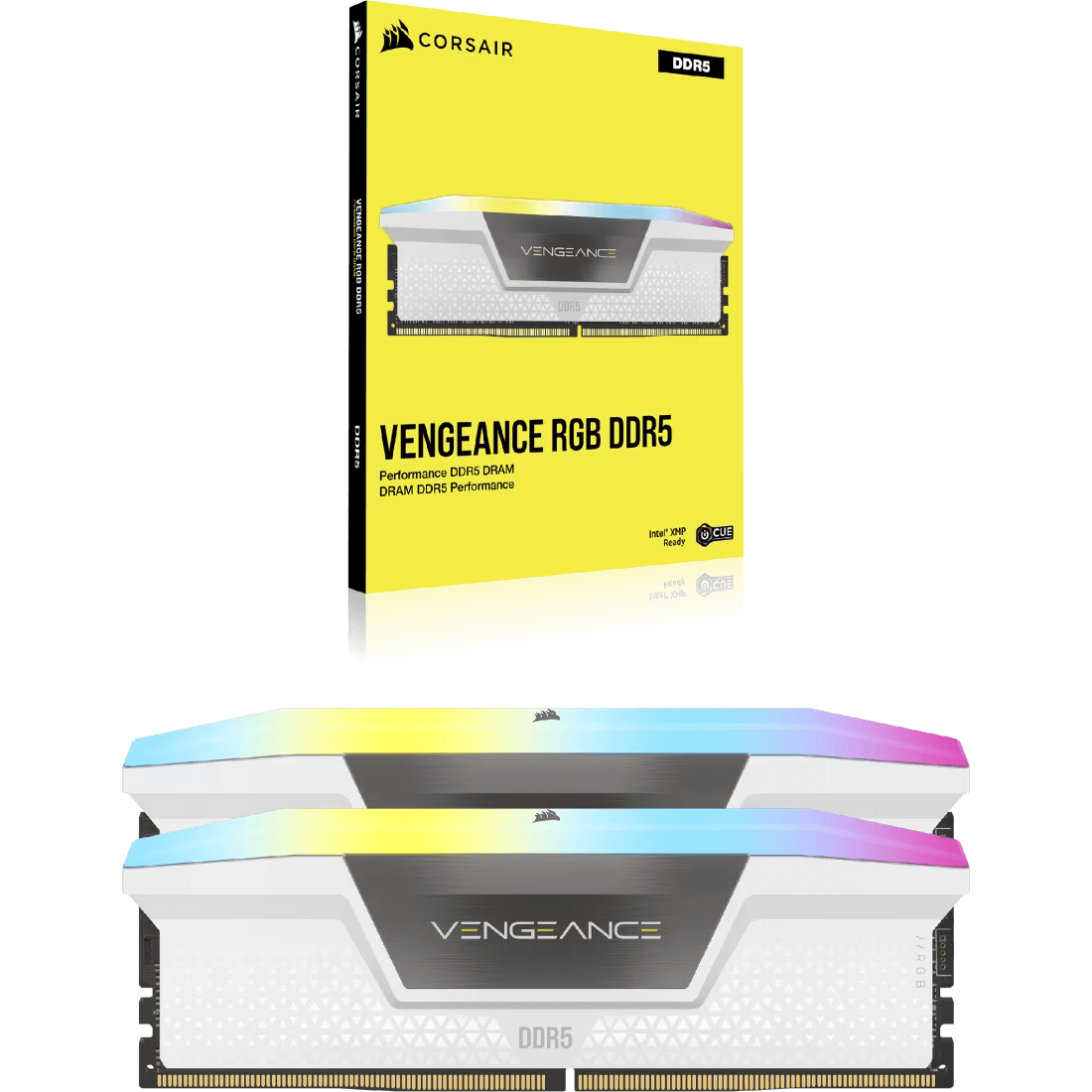 CMH64GX5M2B6000C30W - CORSAIR VENG RGB DDR5 64GB 2X32GB 6000MHz CL30 - WHITE