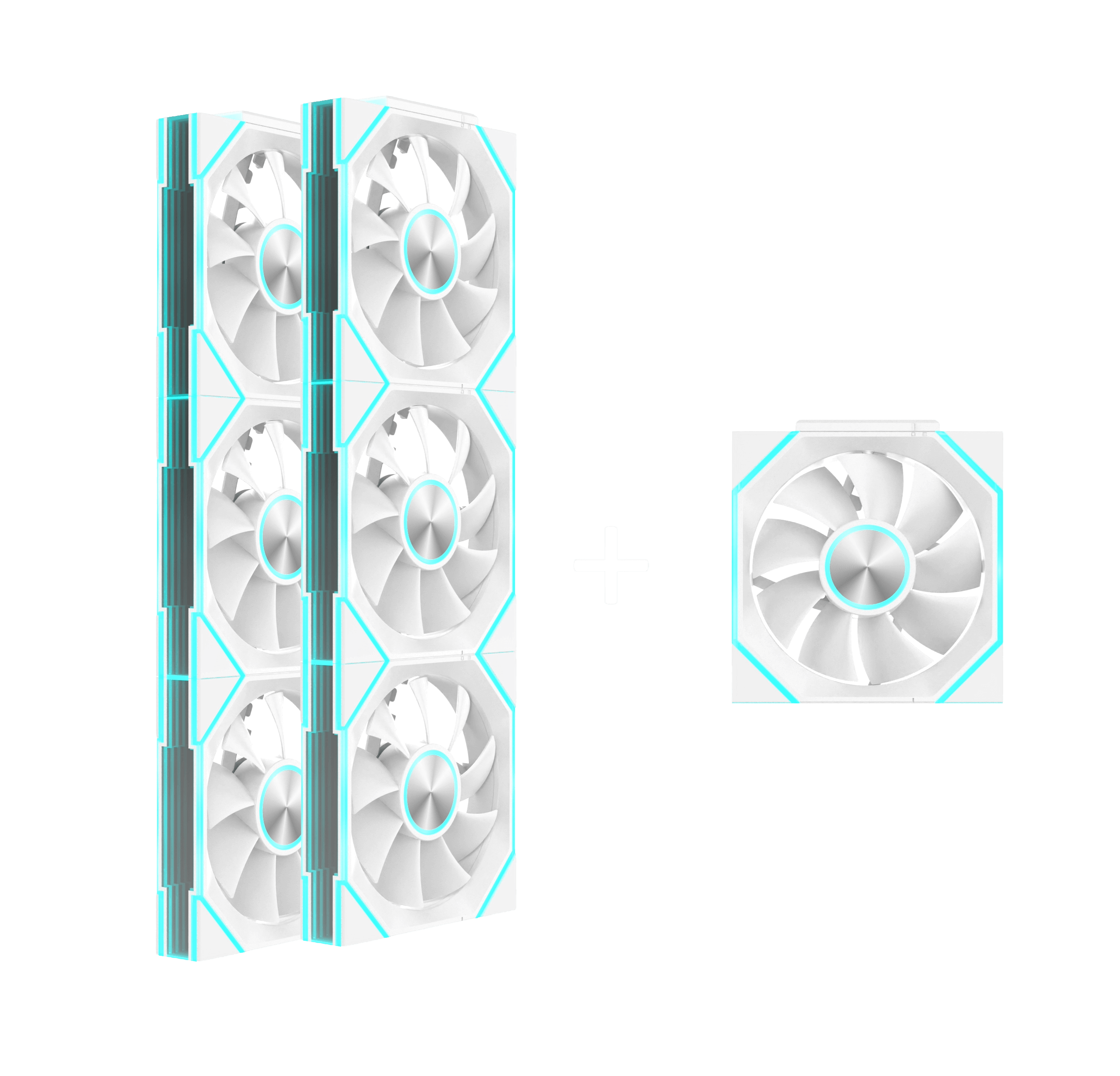 TTX F120 7-PACK ARGB PWM WHITE - 6xFAN (IN) + 1xFAN ( EXUST ) + CONTROLLER