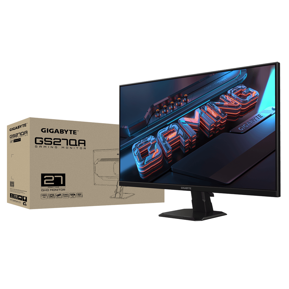GIGABYTE GS27QA 27" 2K QHD 180Hz 1ms HDR Free SYNC SS IPS Monitor
