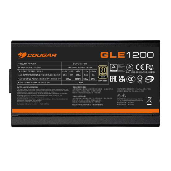 COUGAR GLE 1000W GOLD F-MODULAR - ATX 3.1